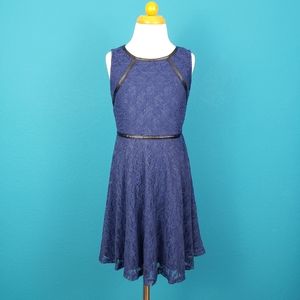 🆕️🎈😊 LAVENDER by US Angels Lace Faux Leather Dress // (CHILD) // (NWT)